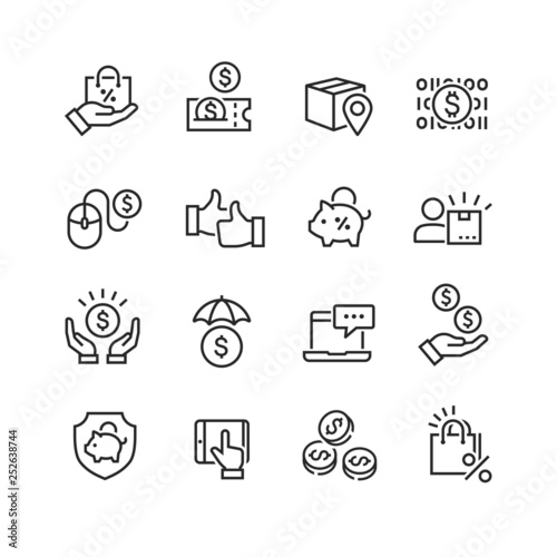 online shopping icons