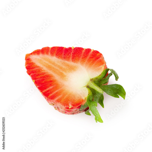 Fresh strawberries isolated over a white background