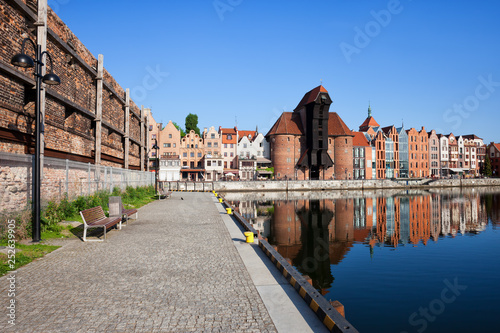 City Of Gdansk From Riverside Promenade