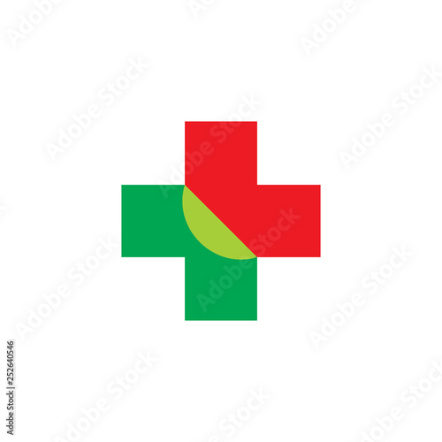 plus medical paper design simple logo vector