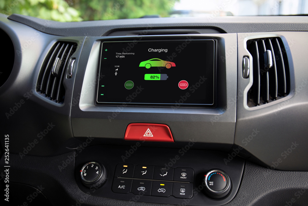 eco electric car touch multimedia system with charging battery