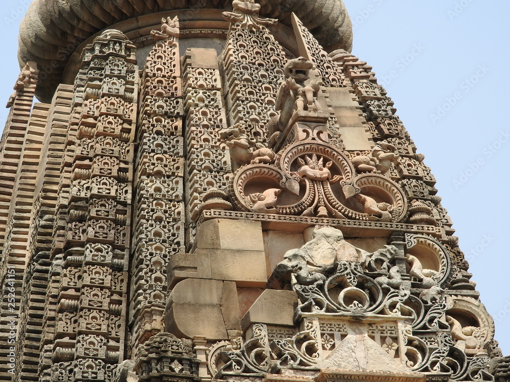 Jain temples in Khajuraho. Eastern group of Khajuraho temples, Madhya Pradesh, India
