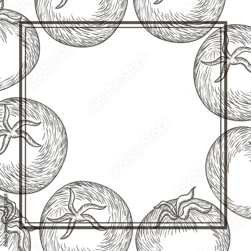 pattern delicious tomatoes in drawing