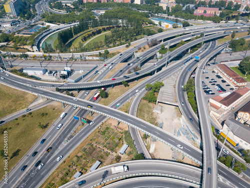 Image of cityscape of car interchange of Barcelona © JackF