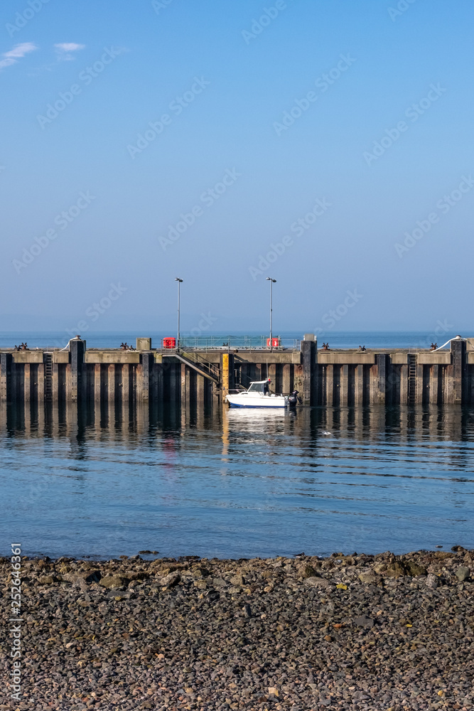 Warm February Weather and Blue Sky in Largs on the West Coast of Scotland