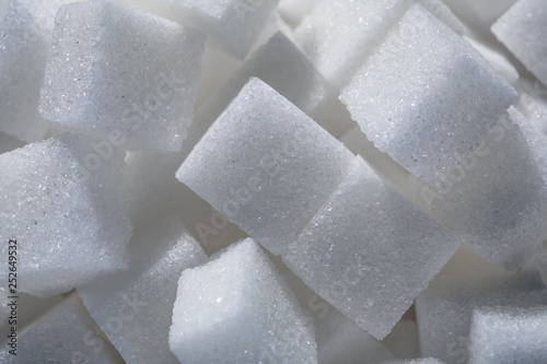 cube sugar heap close-up