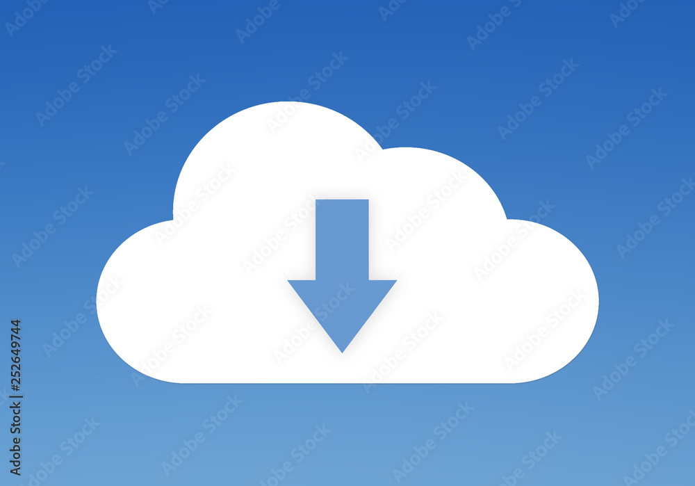 Cloud data shape illustration concept isolated over blue sky background Cloud data shape illustration concept isolated over blue sky background