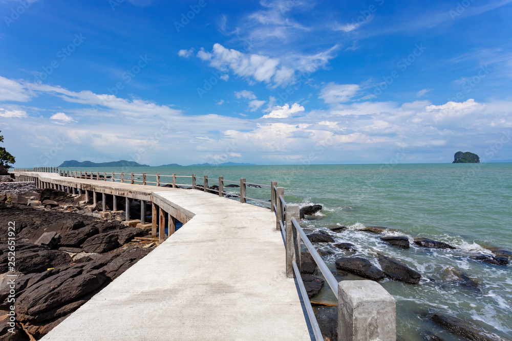 Cement bridge walking around the beautiful island