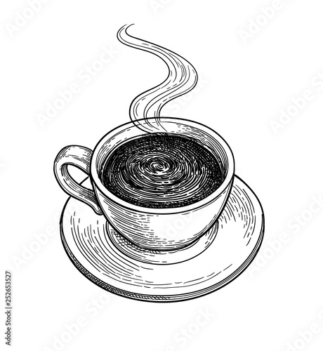 Cup of hot chocolate or coffee.