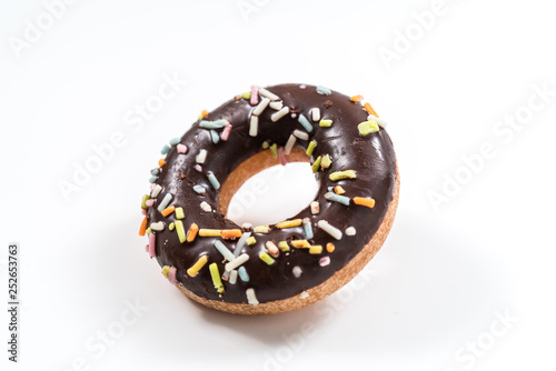 Donuts on a white background.