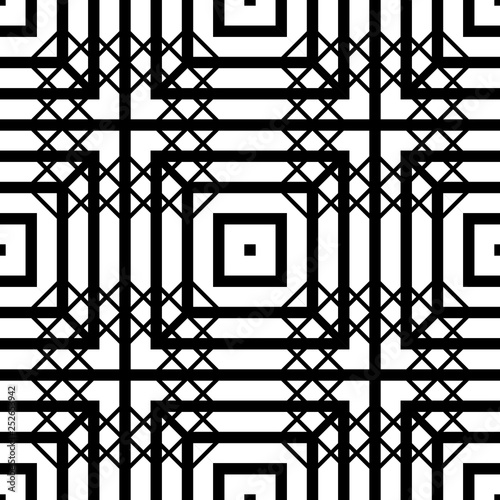 Design seamless monochrome grid pattern