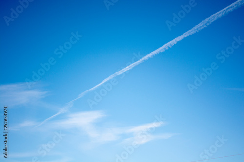 aircraft trail in the sky