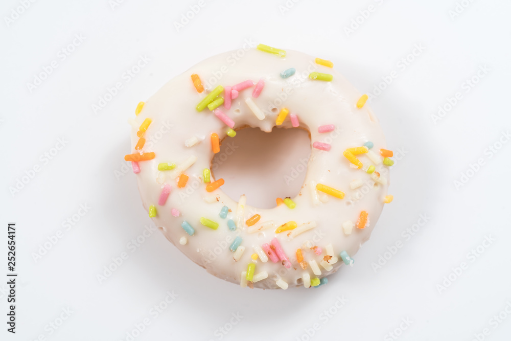 Donuts on a white background. Donuts on a white background.