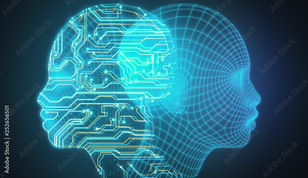 Obraz premium Artificial intelligence and data concept