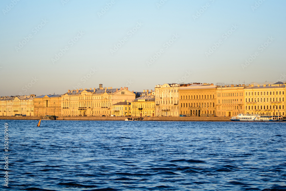 Fototapeta premium View of buildings, streets, bridges, rivers and canals of St. Petersburg, Russia.