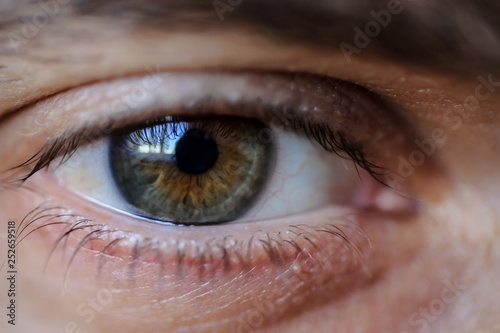 Close-up photo of the eye of a young man