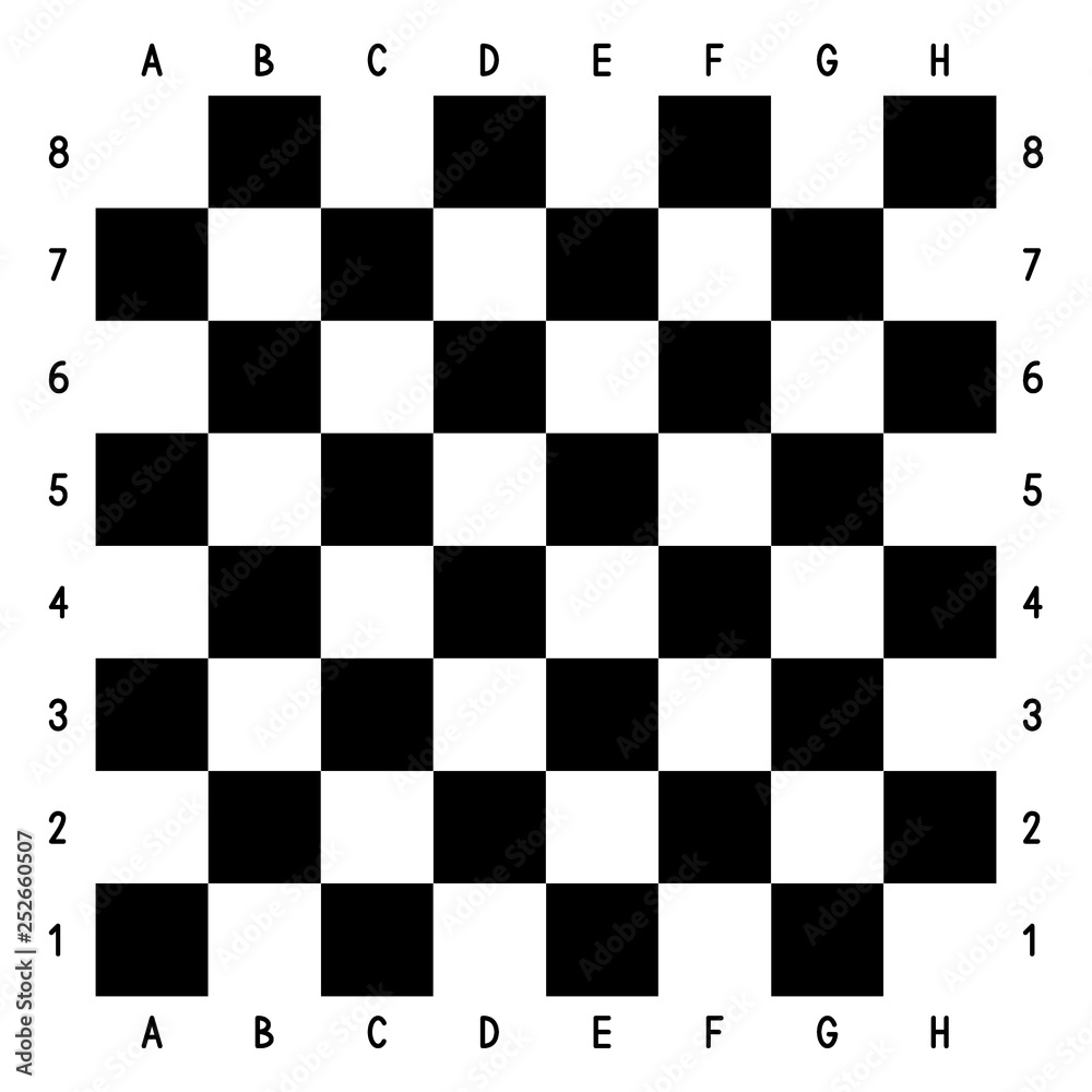Black and white chessboard. Black and white chessboard.