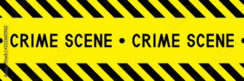 Crime scene. Police line. Warning tape.
