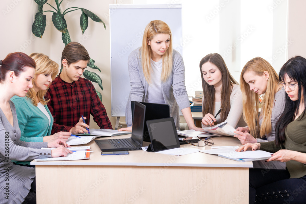 lesson teacher school computer business team work space class mate group woman men coach bank lesson teacher school computer business team work space class mate group woman men coach bank