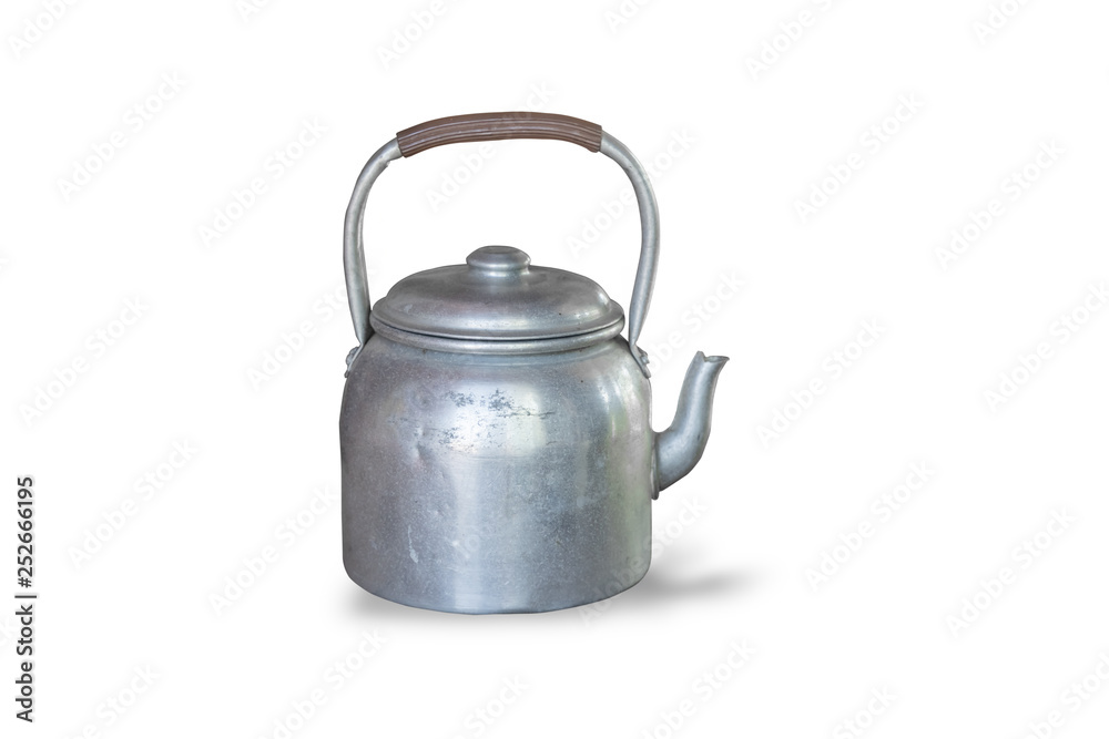 retro kettle,isolated on white background with clipping path. retro kettle,isolated on white background with clipping path.