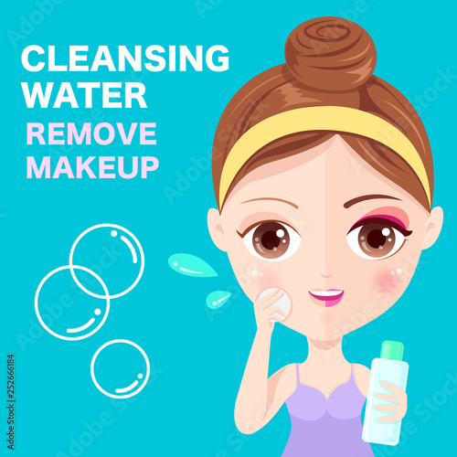 cleansing cosmetic on the face