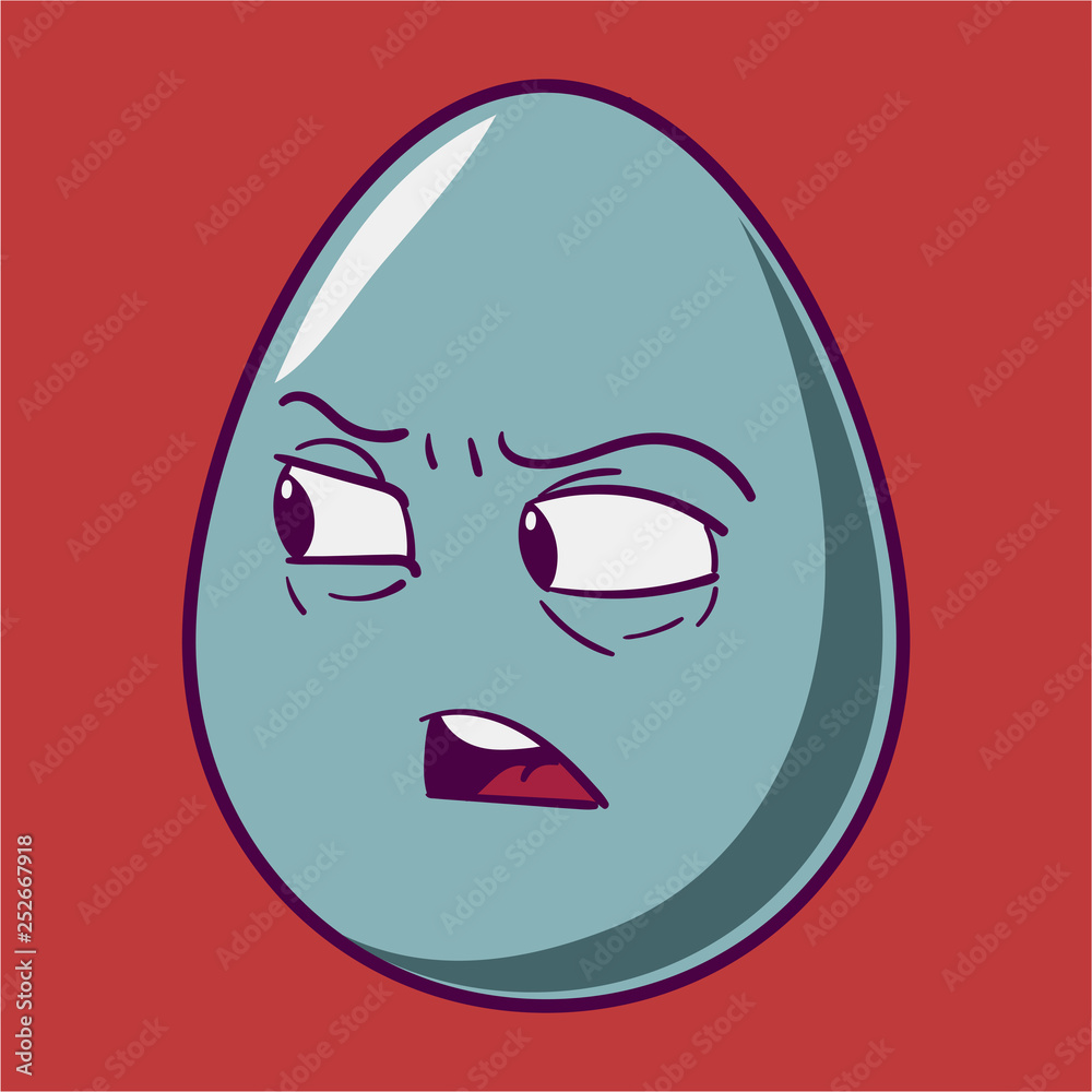 Funny cartoon Easter egg emoji icon. Cute emoticons Vector illustration. Isolated Funny cartoon Easter egg emoji icon. Cute emoticons Vector illustration. Isolated