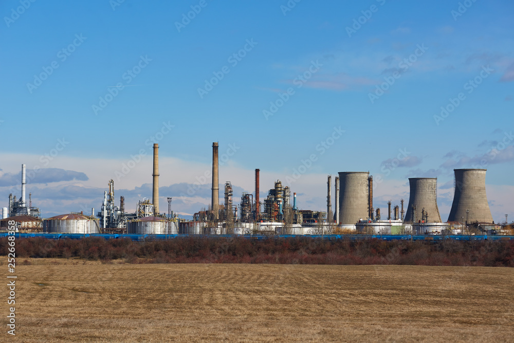 Oil refinery landscape