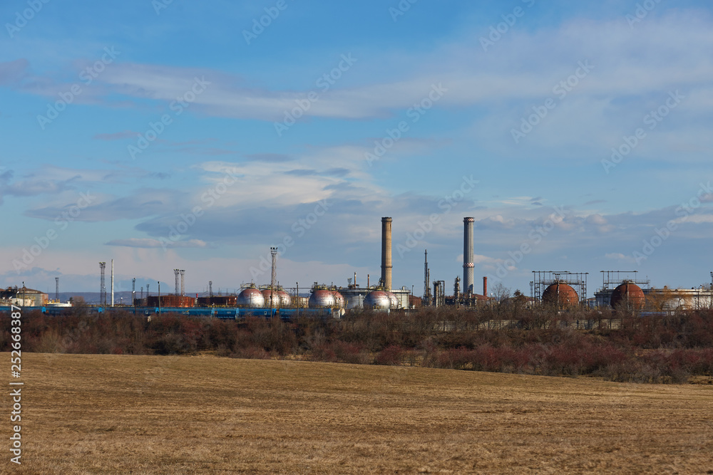 Oil refinery landscape