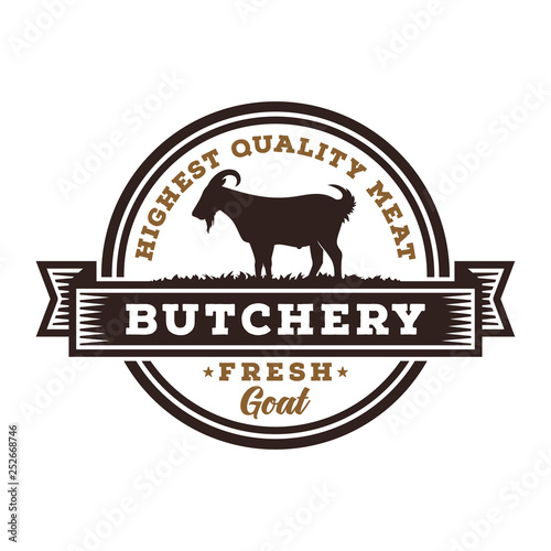 Fresh Goat Meat Logo Template