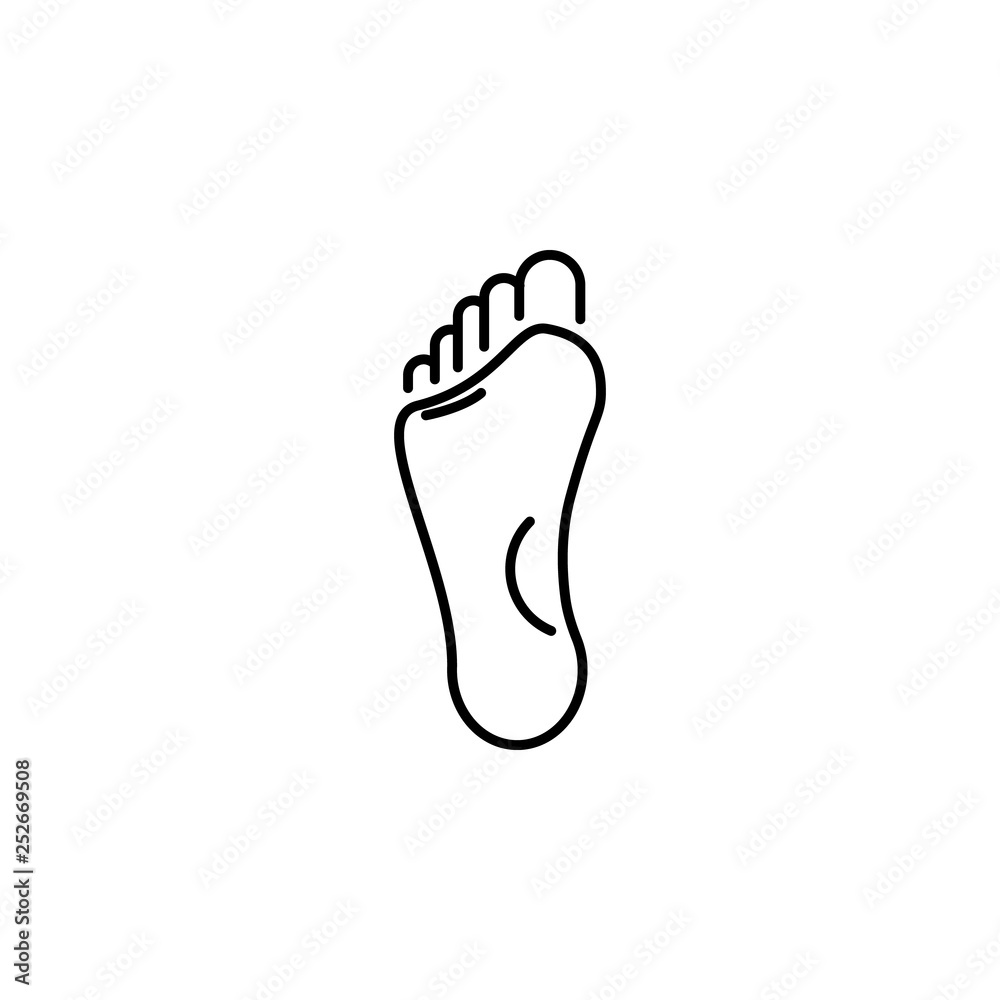 human organ foot outline icon. Signs and symbols can be used for web ...