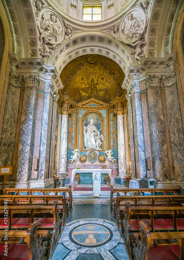 Albani Chapel in the Basilica of San Sebastiano Fuori Le Mura, in Rome, Italy.