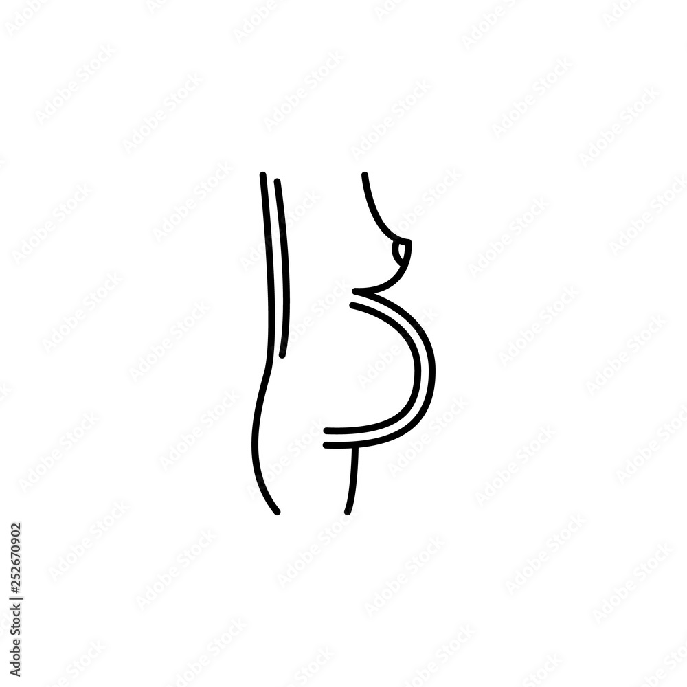 human organ woman pregnant outline icon. Signs and symbols can be used for web, logo, mobile app, UI, UX human organ woman pregnant outline icon. Signs and symbols can be used for web, logo, mobile app, UI, UX