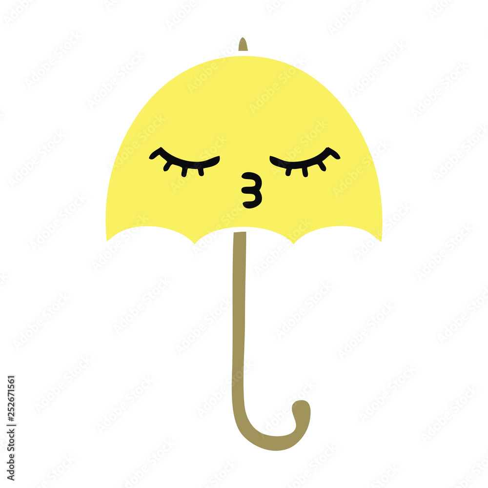 flat color retro cartoon umbrella flat color retro cartoon umbrella