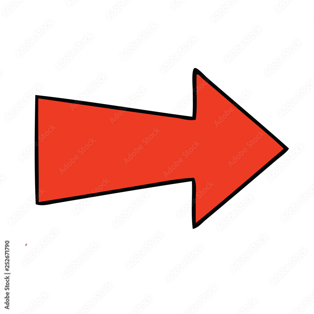 quirky hand drawn cartoon arrow quirky hand drawn cartoon arrow