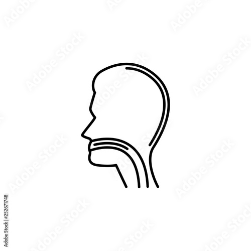 human organ trachea outline icon. Signs and symbols can be used for web, logo, mobile app, UI, UX