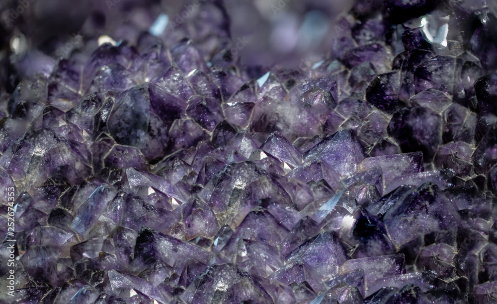 amethyst quart crystal gets a macro close up
