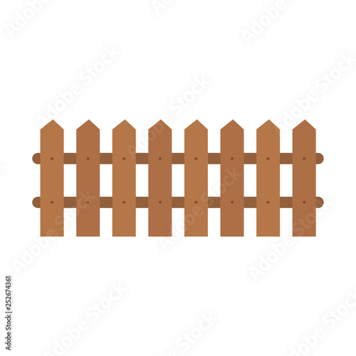 Wooden fence. Fence. Hedge Vector illustration. ЕPS 10.
