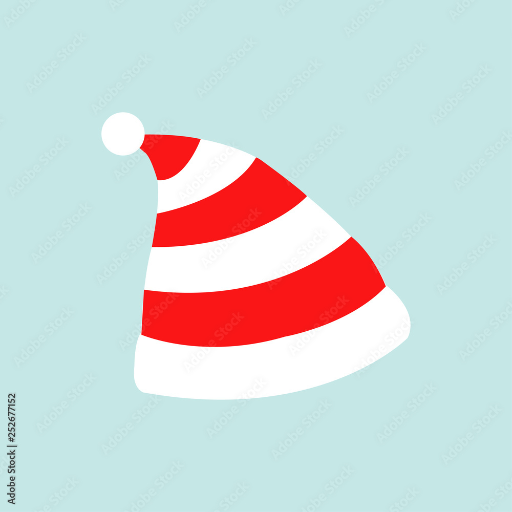 Red winter hat. Hat. Vector illustration. EPS 10. Red winter hat. Hat. Vector illustration. EPS 10.