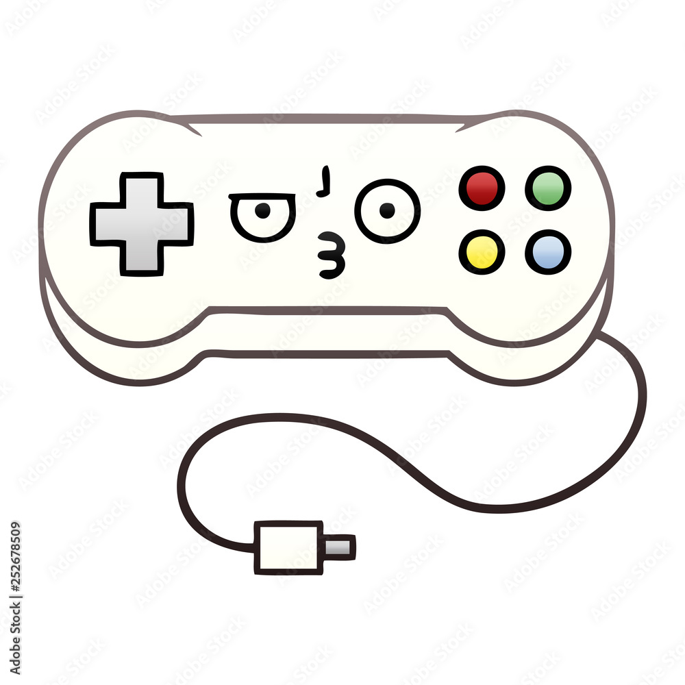 gradient shaded cartoon game controller gradient shaded cartoon game controller