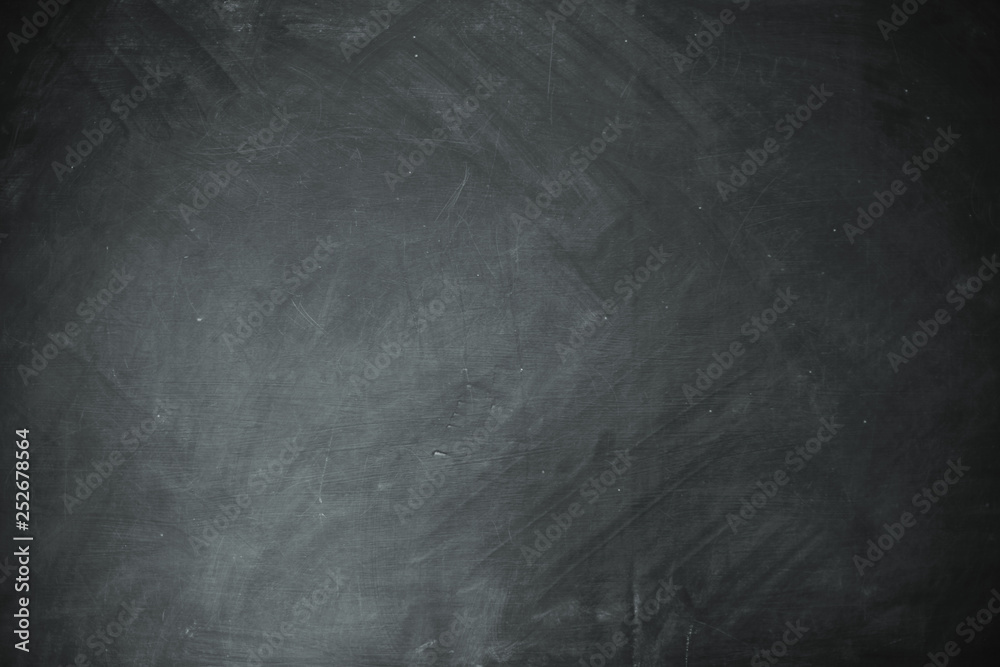 Naklejka premium Black chalk background with no people for your advertisement, promotion. Horizontal image. Mock up space. Dark tone. Vintage