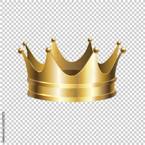 Golden Crown Isolated Transparent Background