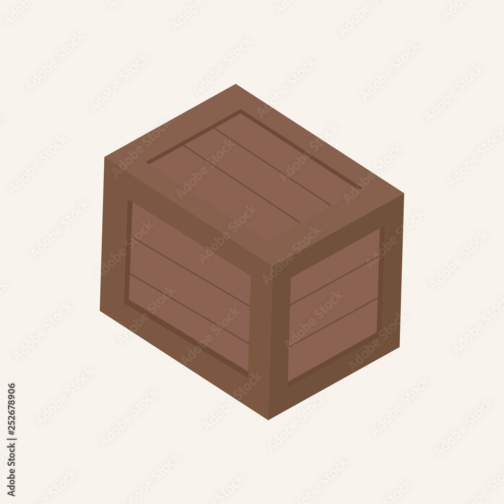 Wooden box. Box. Cargo. Vector illustration. EPS 10. Wooden box. Box. Cargo. Vector illustration. EPS 10.