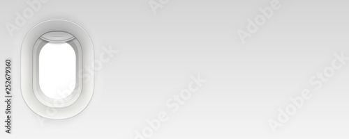 Creative vector illustration of flight airplane window, blank plane portholes isolated on transparent background. Art design aircraft open and closed illuminator. Abstract concept graphic element