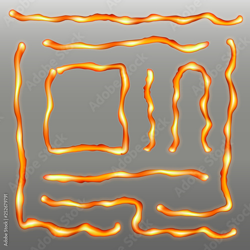 Creative vector illustration of iron weld seam line isolated on transparent background. Art design hot metal steel template. Abstract concept graphic welded stainless steel element