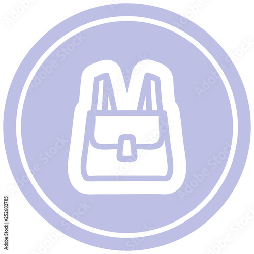 school satchel circular icon