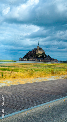 Wide angle shot on - Le Mont-Saint-Michel  photo