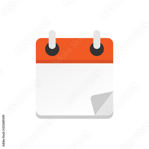 Calendar organizer icon in flat style. Appointment event vector illustration on white isolated background. Month deadline business concept.