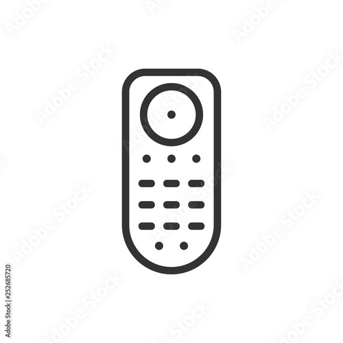 Remote control icon in flat style. Infrared controller vector illustration on white isolated background. Tv keypad business concept.