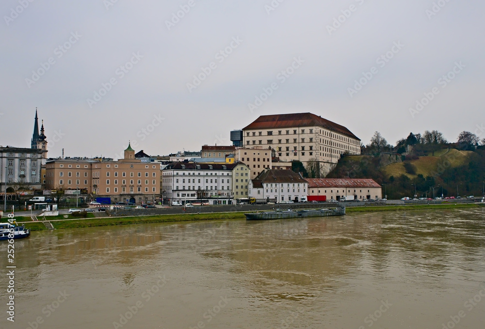 Linz, Austria. City center of Linz in wintertime. Linz, Austria. City center of Linz in wintertime.
