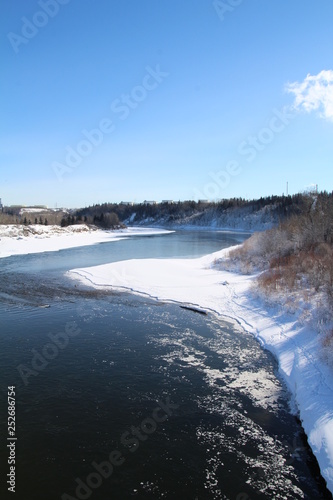 Blue Of The North Saskatchewan River, Gold Bar Park, Edmonton, Alberta